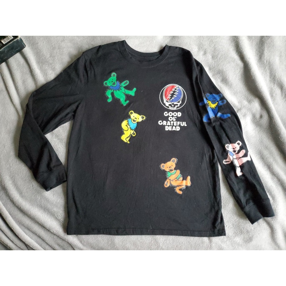 Good Ol' Grateful Dead Black Long Sleeve Shirt Adult Medium Dancing Bears
